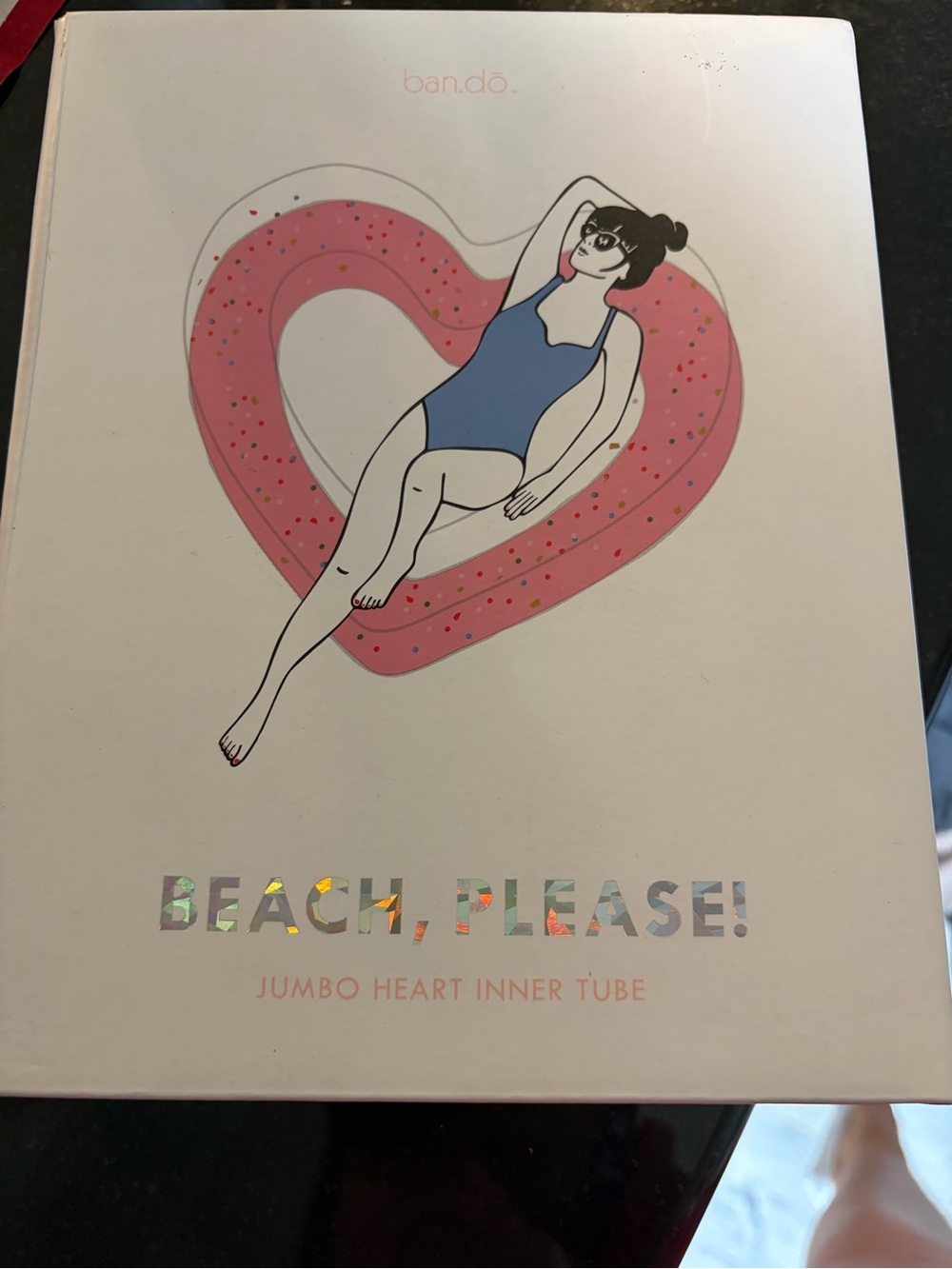 Francesca's Collections Pink Glitter Heart Inner Tube Packaging